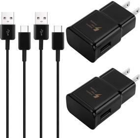 img 4 attached to 🔌 2 упаковки Адаптивного быстрого зарядного устройства с кабелем USB Type C - Совместимо с Samsung Galaxy S21 / S20 Ultra / S10 / Note 10 / Note 20 и другими!