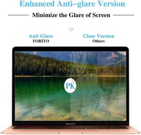 img 1 attached to 📱 [2 Pack] Matte Anti Glare Screen Protector for MacBook Air 13 (2020-2018) A1932 A2179 with Touch ID - Effective Eye Protection!