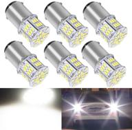 blyilyb ba15d led bulb pack of 6 - 1130 1142 1176, bright white interior led light bulb for car trailer marine rv camper boat, perfect as tail light logo