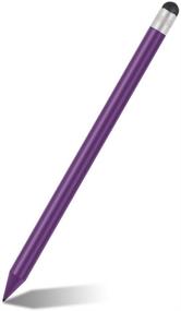 img 2 attached to Universal Stylus Pen for Phone Tablet PC - 🖊️ Soft Rubber Touch, Replacement Capacitive Touch Screen Stylus Pencil (Purple)