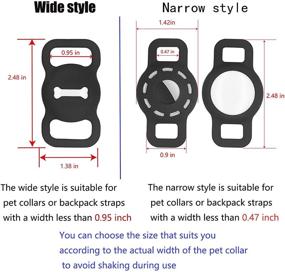 img 2 attached to 🐱 4 Pack Cat Collar Tag Holder with Apple AirTag Case - Cat Dog Collar GPS Finder Pet Loop, Silicone Cover for AirTag with HD Screen Protector - Cat Tracking Tag, ID Label for Cats
