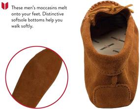 img 1 attached to 👞 Classic Comfort: Minnetonka Leather Laced Softsole Moccasin Men's Shoes