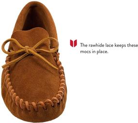 img 2 attached to 👞 Classic Comfort: Minnetonka Leather Laced Softsole Moccasin Men's Shoes