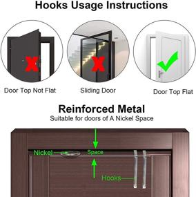 img 1 attached to 🚪 Convenient Over the Door Hanging Organizer with 4 Big Pockets and a Mali Organizer - Dark Grey"