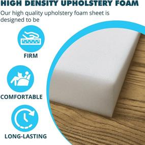 img 2 attached to 🪑 High Density Upholstery Foam Padding - Custom 6"x22"x24" Thick Foam Pillow for Chairs, Couches, Cushion Replacement - Crafts and Upholstery Supplies - Foam Pad for Seat Repair and Cushions