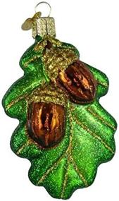 img 1 attached to 🌳 Exquisite Glass Blown Ornament: Old World Christmas Oak Leaf with Acorns