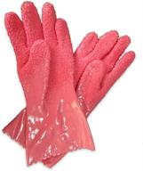 🧤 rose red pvc rubber peelers gloves pair for quick fruit and vegetable potato processing in the kitchen - household cleaning accessories gloves and kitchen assistant logo