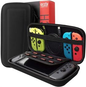 img 3 attached to 🎮 Ultimate Nintendo Switch Accessories Bundle - Orzly Essentials Pack with Case, Screen Protector, Grip Case, Games Holder, Headphones - Classic Black Edition