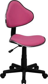 img 3 attached to 🪑 Pink Fabric Swivel Ergonomic Task Office Chair - Flash Furniture