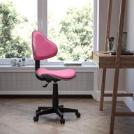 🪑 pink fabric swivel ergonomic task office chair - flash furniture logo