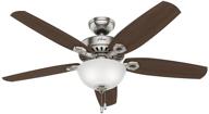 🔌 hunter builder deluxe 52" indoor ceiling fan with led light and pull chain control- brushed nickel finish - efficient cooling solution for any indoor space. логотип