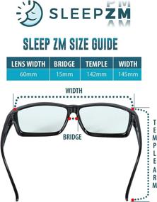 img 3 attached to 👓 Optimize Sleep and Relieve Eye Strain, Headaches, and Migraines with Clear Lens Fit Over Blue Light Glasses