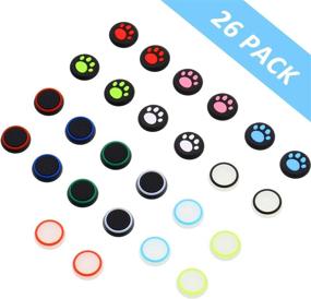 img 4 attached to 🎮 Enhance Gaming Experience with Frienda 26-Piece Silicone Luminous Thumb Grips for PS5, PS4, PS3, PS2, Xbox 360, and Xbox One Controllers