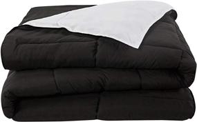 img 1 attached to 🛏️ VCNY Home Lincoln Collection: Premium 7 Piece Bedding Set with Reversible Down Alternative Comforter – Ultra Soft, Cozy and Comfortable – Full/Queen Size in Black/White