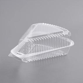 img 4 attached to Pack Cake Slice Plastic Containers Food Service Equipment & Supplies