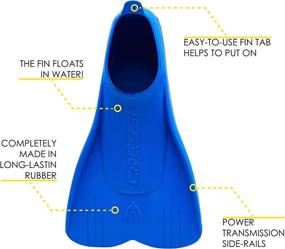 img 3 attached to 🏊 Cressi Short Floating Swim Fins for Kids 1+ Years Old - Mini Light: Italy Designed