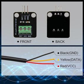 img 3 attached to 🌡️ DS18B20 Temperature Sensor Kit with 1m Waterproof Stainless Steel Probe -55 to +125°C, Raspberry Pi Compatible