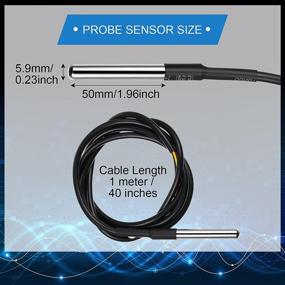 img 2 attached to 🌡️ DS18B20 Temperature Sensor Kit with 1m Waterproof Stainless Steel Probe -55 to +125°C, Raspberry Pi Compatible