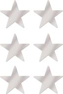 ✨ beistle 6 piece jumbo foil star cutouts, 20" silver: sparkle up your party decor! logo