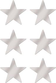 img 1 attached to ✨ Beistle 6 Piece Jumbo Foil Star Cutouts, 20" Silver: Sparkle up your Party Decor!