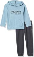 calvin klein barbados boys' hooded clothing set with pieces logo