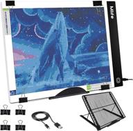 mlife b4 led light pad kit - enhanced diamond painting light box with adjustable brightness, tracing light board for sketching, animation, drawing, including 4 fasten clips and metal stand logo