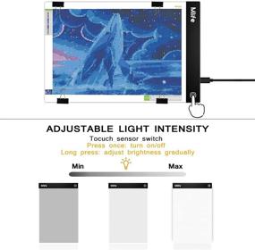 img 2 attached to Mlife B4 LED Light Pad Kit - Enhanced Diamond Painting Light Box with Adjustable Brightness, Tracing Light Board for Sketching, Animation, Drawing, Including 4 Fasten Clips and Metal Stand