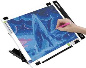 img 3 attached to Mlife B4 LED Light Pad Kit - Enhanced Diamond Painting Light Box with Adjustable Brightness, Tracing Light Board for Sketching, Animation, Drawing, Including 4 Fasten Clips and Metal Stand