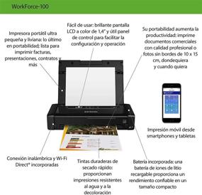 img 3 attached to 🖨️ Беспроводной портативный принтер Epson Workforce WF-100 с совместимостью с Amazon Dash Replenishment