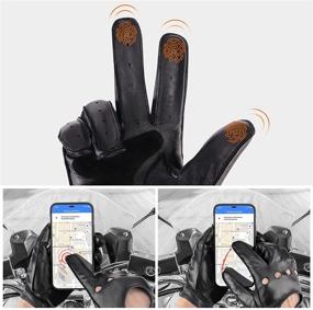 img 2 attached to 🧤 Sheepskin Leather Motorcycle Driving Gloves - Ultimate Comfort and Protection