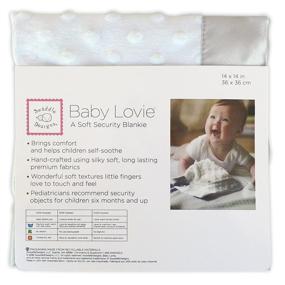 img 1 attached to 👶 SwaddleDesigns Baby Lovie: Small Security Blanket with Plush Dots and Satin Trim in Sterling - 14" x 14