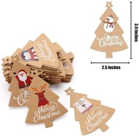 img 2 attached to 🎁 STEFORD 120PCS Xmas Kraft Paper Gift Hanging Tags with 230 Feet String Twine for Christmas Tree Decorations