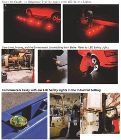 img 1 attached to 🚨 Эмерженси-сигналы с LED-подсветкой и магнитным основанием для дорожных происшествий: красные мигающие маячки для безопасности