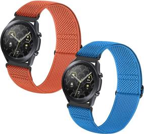 img 4 attached to 📱 Плетеный ремешок Neoxik Nylon Elastic Loop - совместим с Galaxy Watch3 45 мм/Galaxy 46 мм, Gear S3 Frontier/Classic - 22 мм упругий спортивный ремешок с быстрым съемом