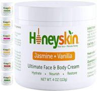 🍯 organic manuka honey cream - eczema moisturizer for dry, itchy, sensitive skin - face & body lotion for redness, eczema, rosacea - jasmine vanilla scent (4oz) logo