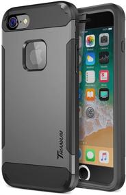 img 3 attached to 📱 Trianium iPhone 8 Case: Duranium Series Heavy Duty Protective Cover with Holster and Built-in Screen Protector - Ultimate Full Body Protection for Apple iPhone 8 (2017) - Gunmetal