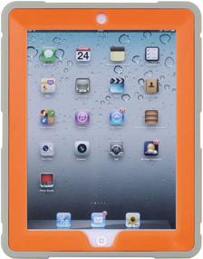 img 1 attached to 📱 BENTOBEN iPad 2/3/4 Case - Kickstand Full-Body Rugged Case for Drop Resistance & Shockproof Protection - Gray/Orange