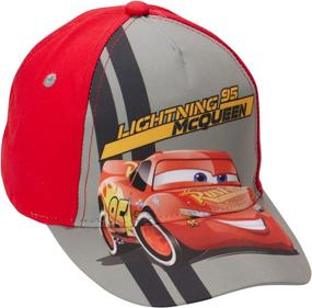 img 2 attached to 🏎️ Disney Cars Lightning McQueen Piston Cup Cotton Baseball Cap for Boys