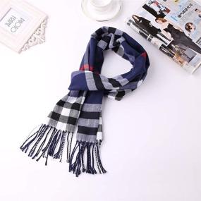 img 1 attached to 🧣 Winter Tassel Men's Accessories and Scarves - Classic Arrival Collection