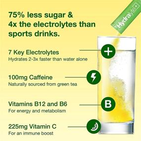 img 2 attached to 💪 Порошковые пакетики электролитной гидратации Hydralyte - прилив энергии с натуральным кофеином: зеленый чай, витамины B12 и B6, витамин C и цинк