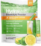 💪 hydralyte electrolyte hydration powder packets - energy boost with natural caffeine: green tea, b12 & b6 vitamins, vitamin c & zinc logo