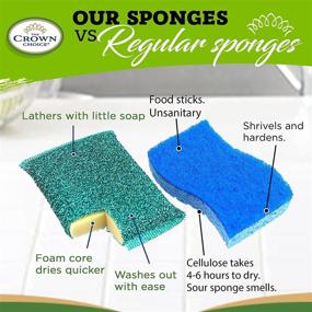 img 3 attached to Non-Scratch Dish Scrubber Sponge (3-Pack) - Easy Cleaning, Dishwashing & Scrubbing - Steel Wool Alternative - Made in Korea