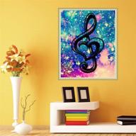 🎵 benbo diy full drill starry sky music notation mosaic diamond painting kit – sparkling rhinestone craft for home decor logo