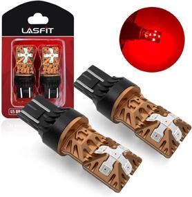 img 4 attached to 🚦 LASFIT 7443 7440 7444 LED Brake Light Tail Stop Parking Bulb - W21W / WY21W/992, Red Light (2pcs) - High-Performance Upgrade