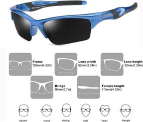 img 2 attached to 🕶️ Stay Cool and Protected with DUCO Polarized Sunglasses - UV400 Baseball Boys' Accessories