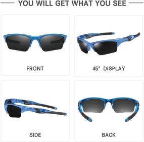 img 3 attached to 🕶️ Stay Cool and Protected with DUCO Polarized Sunglasses - UV400 Baseball Boys' Accessories