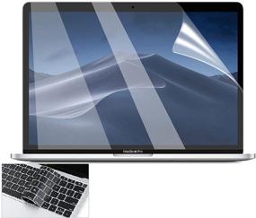 img 4 attached to 👓 Enhanced Eye Protection: 2 Pack Matte Anti-Glare Screen Protector for MacBook Pro 13 Inch Retina (2012-2015), Includes Bonus Keyboard Skin