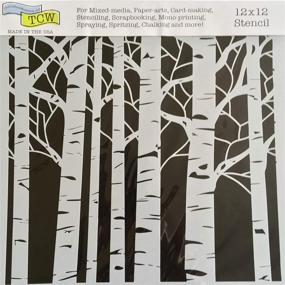 img 2 attached to 🌲 The Crafter's Workshop Reusable Stencil Set: Aspen Trees/Reversed Branches (Pack of 2)