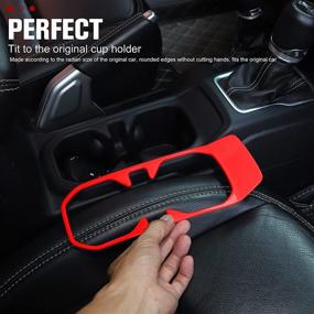 img 2 attached to CheroCar Cup Holder Cover Frame Trim For Jeep Wangler JL JLU 2018-2020 Interior Accessories