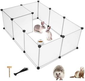 img 4 attached to 🐾 Portable Resin Pet Playpen - Ideal for Dogs, Cats, Rabbits, and More!